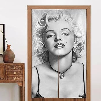 マリリン・モンロー プリント暖簾 50年代 フィフティーズ ハリウッドスター マリリン・モンロー プリント暖簾 50年代 フィフティーズ